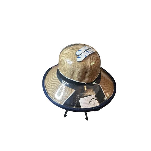 Joywant Women’s Straw Hat with Black/White Ribbon. Comes with case. - Picture 3 of 11